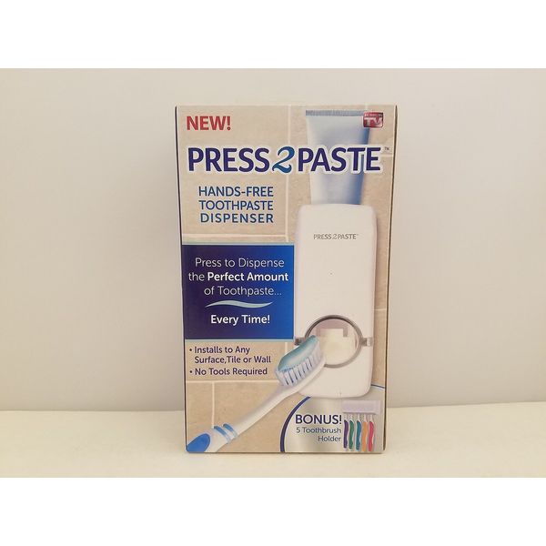 Press 2 Paste Hands-Free Toothpaste Dispenser | PQ011124 | As Seen On TV