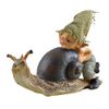 Unbekannt Pixie - Kobold - SCHIEBT Schnecke - Droll - ZWERG - GNOM - DEKO - Figur