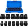 Nut Remover Set, Nut Extractor Socket, Socket Set, Impact Bolt, Bolt Remover Tool Set, Easy Car Repair and Furniture Assembly, Nut Extractor Socket