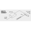 Leyton Lighting Micro Dot LED plinth 3 light kit (stainless steel, warm white, driver)