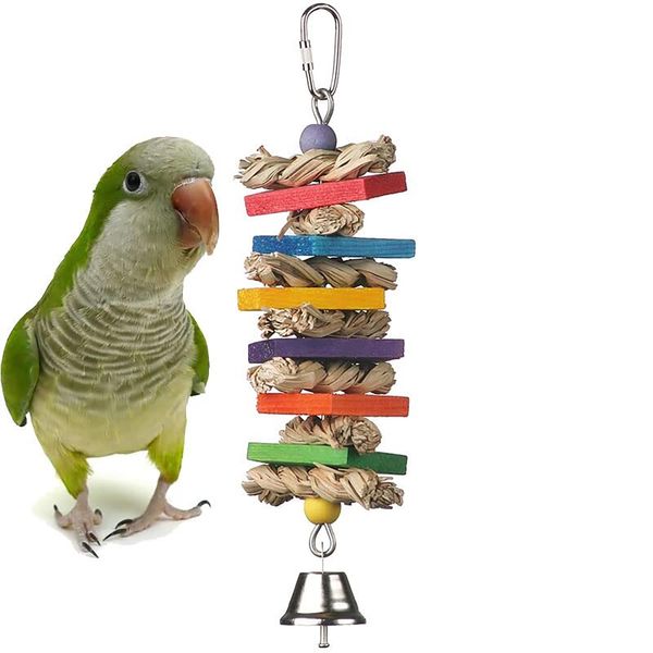 Super Bird Creations SB51095 - Seagrass Wafers Bird Toy for Medium Sized Birds, Ideal for Parrots, Conures, Cockatiels, Lovebirds, Budgies - Natural Chew Toy, Bird Cage Accessories - 9" x 2.5" x 1.5"