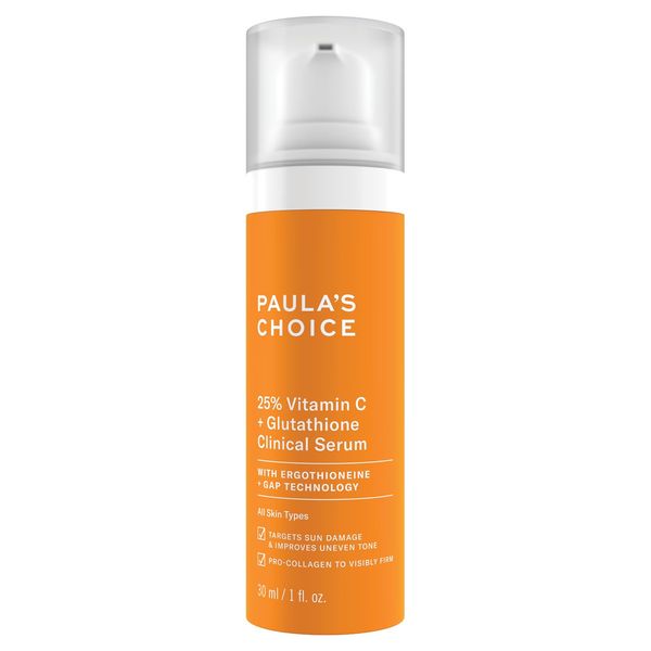 Paula's Choice 25% Vitamin C + Glutathione Clinical Serum - Anti-Aging Vitamin C Serum Reduziert Sonnenschäden & Pigmentflecken, Verbessert Verfärbungen - mit Glutathion - Alle Hauttypen - 30 ml