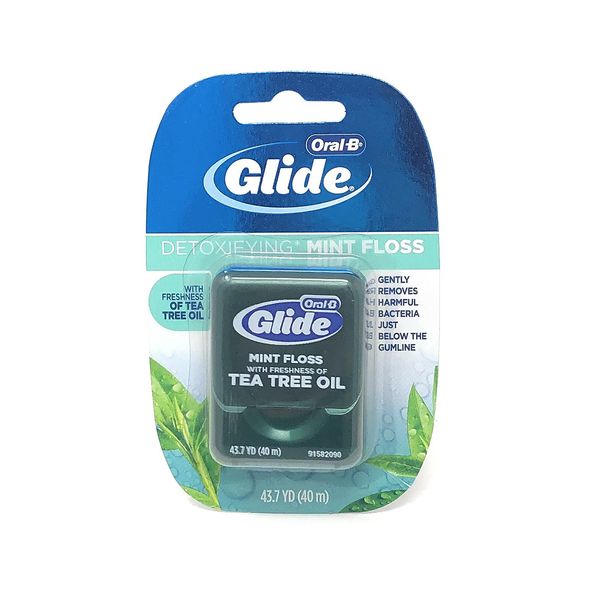 Oral-B Glide Mint Dental Floss with The Freshness of Tea Tree Oil 40m (Pack of 6)