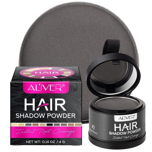 JSBNQRMZ Ansatzpuder Dunkelbraun-Haar Concealer Zur Haarverdichtung FüR Frauen Und MäNner,Wasserfestes Hairline Powder Für Haarverdichtung Hair Styling Powder 4g（Dunkelbraun）
