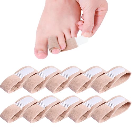10 Pieces Hammer Toe Splint Bandage Hammer Toe Corrector Toe Separator Toe Splint Toe Braces for Correcting Hammer Toe, Broken Toe, Crooked Toe,