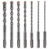 Wensilon 5pcs 5/16" X 6"-4" Cross-Type Double Thread Carbide Drill Bits for Concrete, Brick, Stone, Hammer Drill