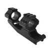 HWZ 1" 25.4mm 30mm Scope Mount Solid Black Cantilever Flat Top Dual Ring Adjustable
