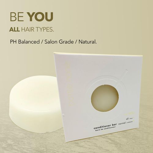 BOTTLE NONE | be YOU Conditioner Bar for All Hair Types | Lavender & Lemongrass | PH Balanced/Salon Grade/Natural | 50+ Washes