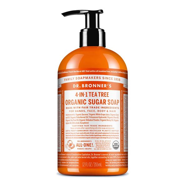 356 ml di liquido organico Tea Tree Sapone Dr Bronner