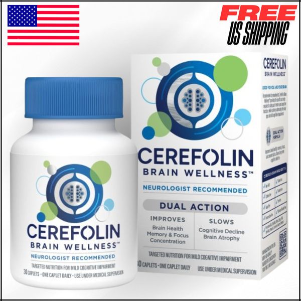 Brain Wellness for Cognitive Support, Improves Memory Focus & Concentration 30Pc
