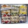 MARIO FISSI LA FLORENTINA ASSORTED SOAP SET,IRIS ORANGE,GRAPE,LEMON,FIG, 6X 3.7