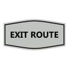 Signs ByLITA Fancy Exit Route Sign (Lt Gray) - Medium