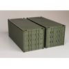 Set of 2 - HO Scale 20' Ft Shipping Containers - Green - Train Freight Stacking 