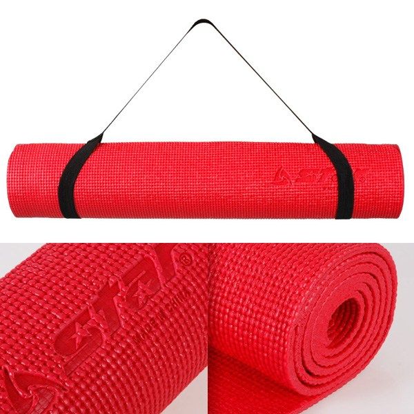 [Special price] STAR genuine pvc yoga mat 6mm 3 colors, red