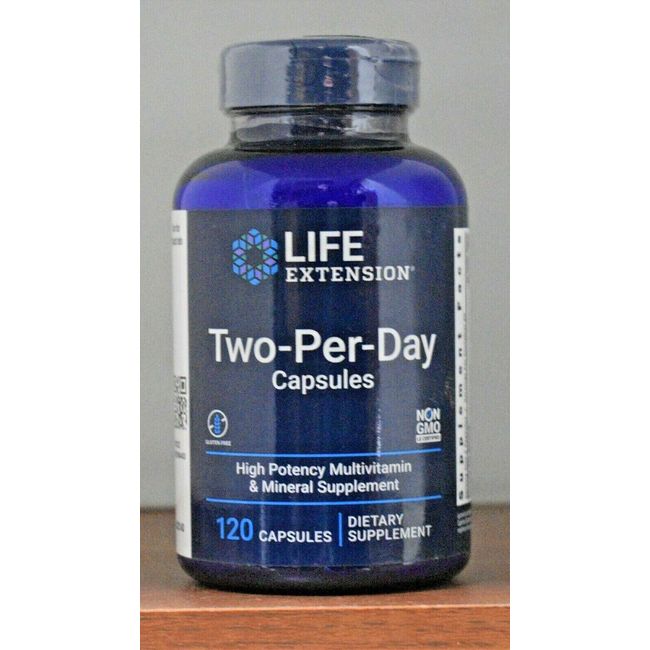 Life Extension Two-Per-Day Multivitamin 120 Capsules Two Per Day Multi Vitamin