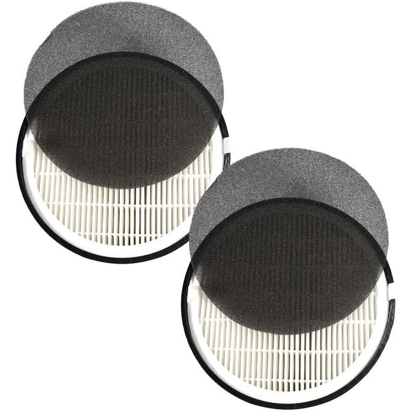 2-Pack HQRP LV-H132-RF Replacement Filter for LEVOIT LV-H132 Air Purifier