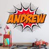 VWAQ Personalized Comic Book Name Vinyl Wall Decal GN7