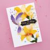Spellbinders Textures Stencil from The Bibi's Hummingbirds Collection, Gray, ONE