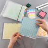 Cookie Stencil Storage Binder for Storage 6x6 Stencils,Die Cuts,DIY Scrapbooking,Clear Stamp,Storage Folder Organizer Include 1 Cover,50 Sleeve,50 Backing Paper and 10 Sheets Divider Tabs