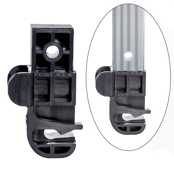 For Pontoon Black Plastic Bimini Top Latch Square Connector Bracket Boat #002957