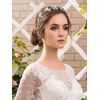 IYOU Shiny Crystal Wedding Headband Rhinestone Green Hair Band Leaf Vintage Prom Bridal Hair Accessories for Women