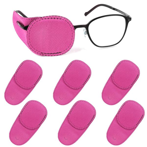 6 Pcs Reusable Non-Woven Glasses Eyepatches Lazy Eye Amblyopia for Adults Kids