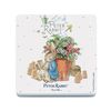 Decorative Coaster (10 x 10 cm) - Beatrix Potter - Peter Rabbit Sleeping by Flower Pots
