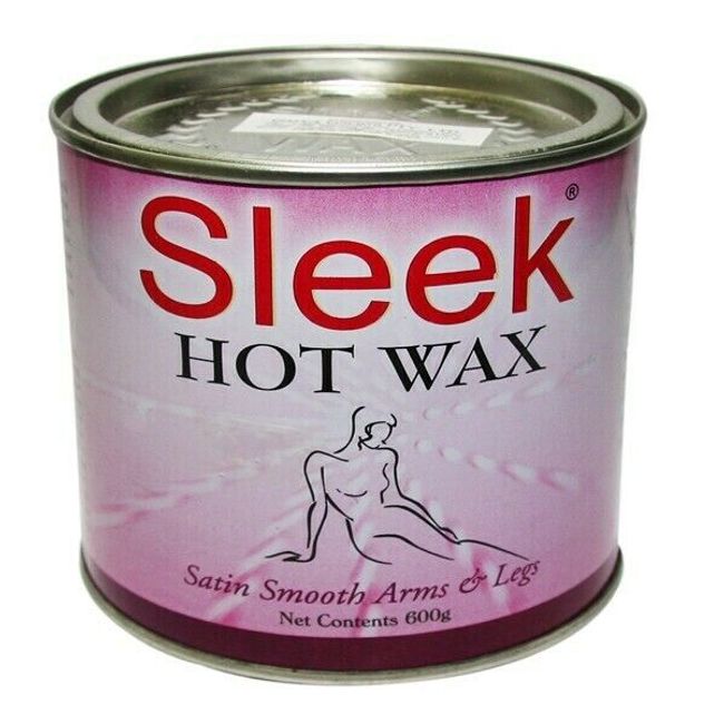 Pack of 1, 600g Sleek Hot Wax Ideal For Arms, Legs, Under Arms Hair Removal