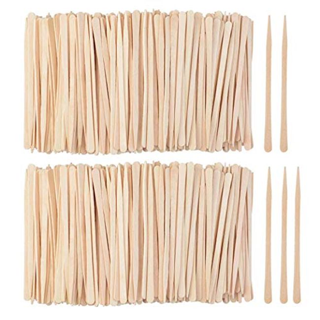 1200Pcs Wooden Wax Sticks Small Wax Spatula Eyebrow Wax Sticks for