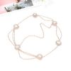 IYOU Crystal Bridal Head Chain Silver Layered Bride Headpiece Tassel Rhinestone Headband Hair Piece Festival Wedding Hair Accessories for Women (Gold)