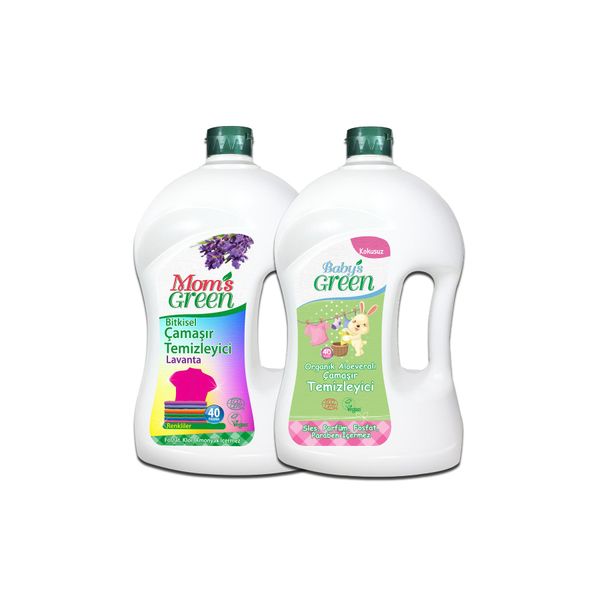 2'li Set Organik Bebek Çamaşır Deterjanı-organik Çamaşır Deterjanı Renkliler (1500 ML X 2)