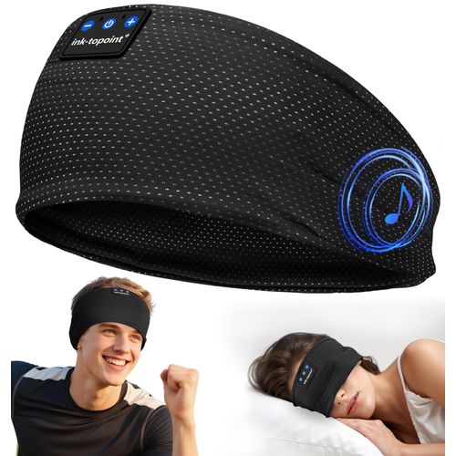 ink-topoint Sleep Headphones Headband Bluetooth 5.4, Sports Wireless Earphones Sleeping Headphones with Ultra-Thin HD Stereo Speaker for Sleeping Gift Workout Running Jogging Yoga