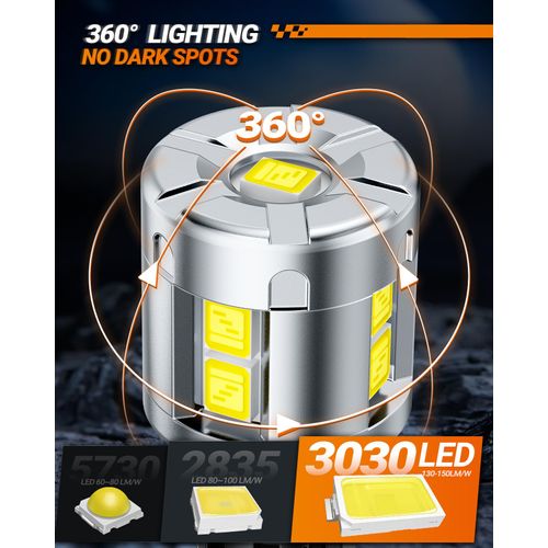 SEALIGHT 912 921 LED Bulbs Reverse Lights 6500K White, 600% Brighter T15 LED Backup Light Bulb for 906 904 922 W16W Super Bright Canbus Error Free Plug and Play Light Bulb, Pack of 2