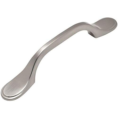 25 Pack - Cosmas 9533SN Satin Nickel Cabinet Hardware Footed Handle Pull - 3" Inch (76mm) Hole Centers