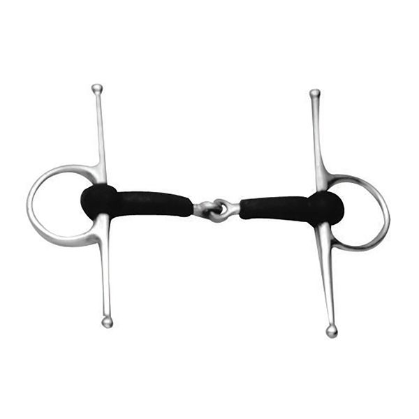 Korsteel Soft Rubber Jointed Full Cheek Snaffle Bit, 5"