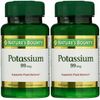 Nature's Bounty Potassium Gluconate 99 mg Caps 100 ct each (2 Pack Set)