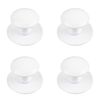 MOROBOR Adhesive Cabinet Knobs, 4 PCS Self-Stick Instant Kitchen Cabinet Knobs Drawer Pulls Stainless Steel Drawer Knobs for Windows, Wardrobes, Cabinets, Drawers (White)