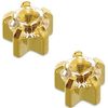 1 DOZ CAFLON MINI CLAW SET CRYSTAL EAR PIERCING STUD