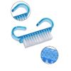 Nail Brush, 4 Pcs Plastic Clean Brush, Hand Scrubbing Cleaning Brush, with Plastic Handle, for Cleaning Nails (Purple, Pink, Blue, Transparent)