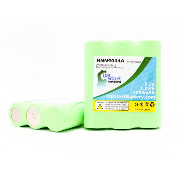 2 Pack - Replacement for Motorola Talkabout Distance DPS Battery - Compatible with Motorola HNN9044A Two-Way Radio Battery (1000mAh 7.2V NI-MH)