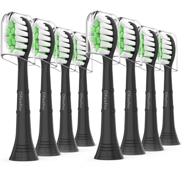 Ofashu Replacement Toothbrush Head (Black, M)