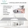 SINKINGDOM SinkTop Air Switch Kit (Long Full Brass Button) for Garbage Disposal, Cordless Chrome