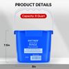 8 Quart Red&Green&Blue Detergent and Sanitizing Cleaning Bucket With 3pcs Cloth