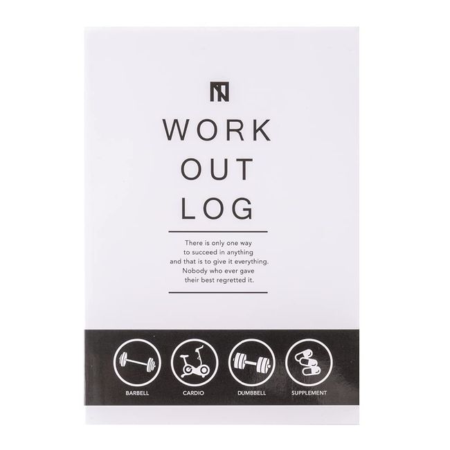 Yoshinori Yamamoto Supervised Muscle Training Notebook, Workout Log with Cover (WHITE 200 Days Side)