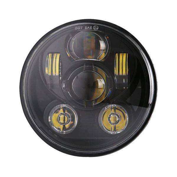 Harley LED Headlight 5.75" Black Waterproof Hi/Lo LED Projector