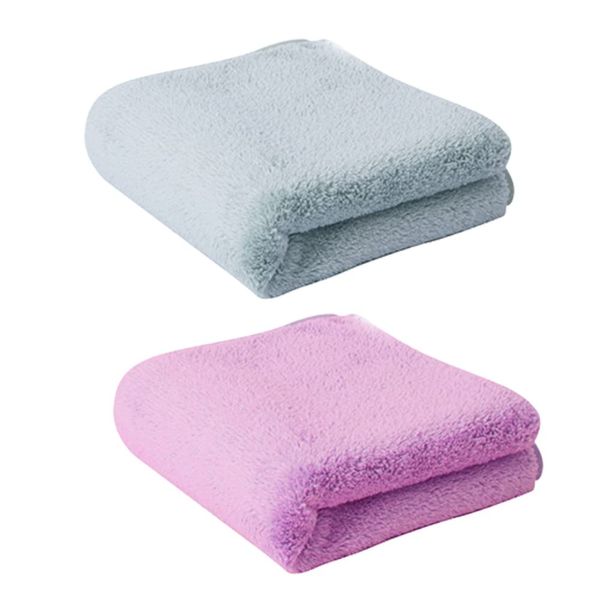 TOPJINZHIONE 2 Pack Ultra Soft Cotton Face Washcloths Microfiber Hand Towel Coral Velvet Face Towel for Hotel Bathroom Shower Spa