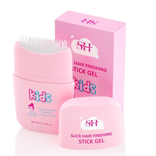 gowwim New Kids Hair Gel,Children's Hair Wax Stick for Hair Edge Control,Hair Finishing Stick with Comb Integration Designed for Kids,Natural Ingredients,Suitable for All Hair Styles.