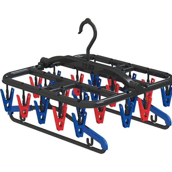 Lec Magic Laundry Accessories + Clothes Hangers (22 Pinches + 2 Hangers) Can Be Dry Together