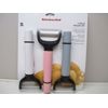 KitchenAid 3 piece peeler set white/glaze pink/storm gray