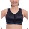 ENELL Women's Full Coverage High Impact Sports Bra (100) (US, Numeric, 4, Regular, Regular, Black)